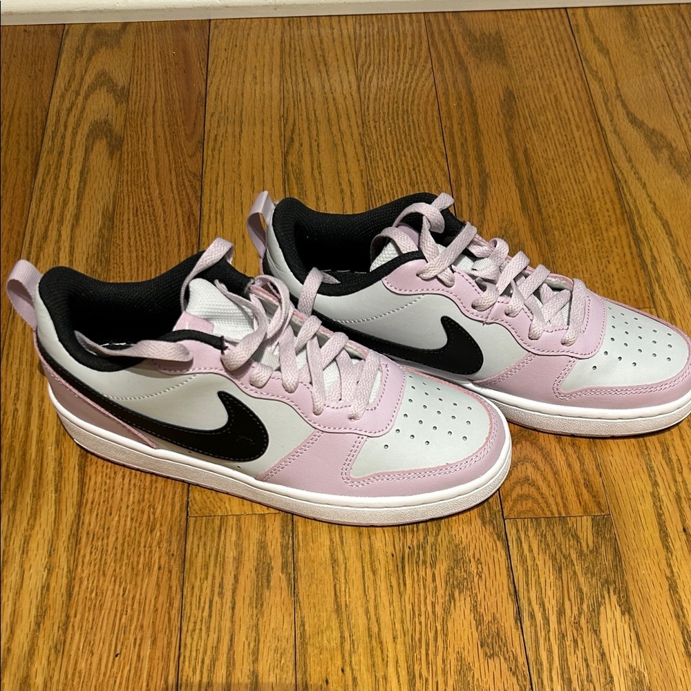Nike kids purple and Black dunks